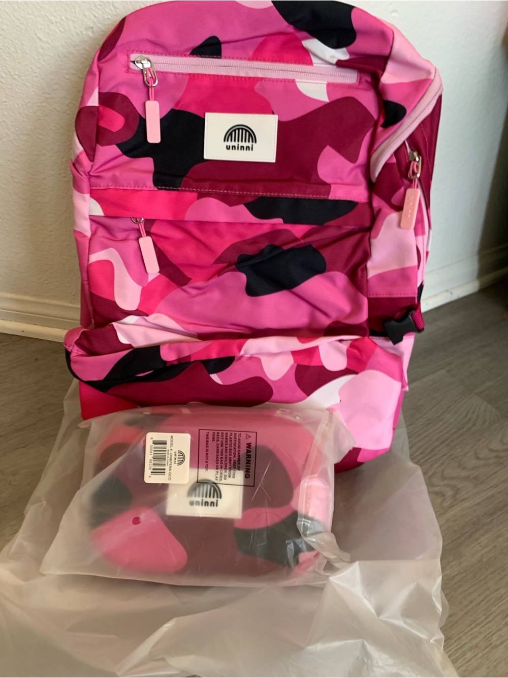 Kids Pink Camo Backpack - Durable School Bag